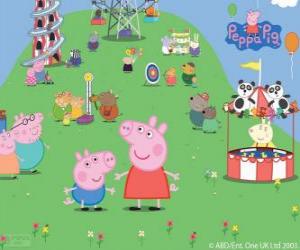 yapboz Parkta Peppa Pig aile konumlar